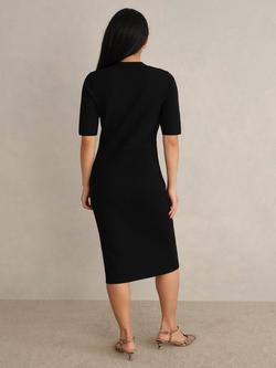 Hobbs Bridget Knitted Dress, Black - view 2, Black