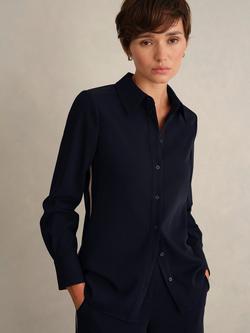 Hobbs Hadley Long Sleeve Shirt, Navy, Navy