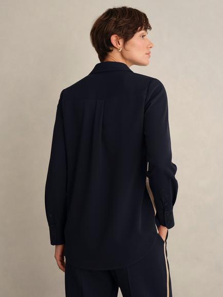 Hobbs Hadley Long Sleeve Shirt, Navy - view 2, Navy