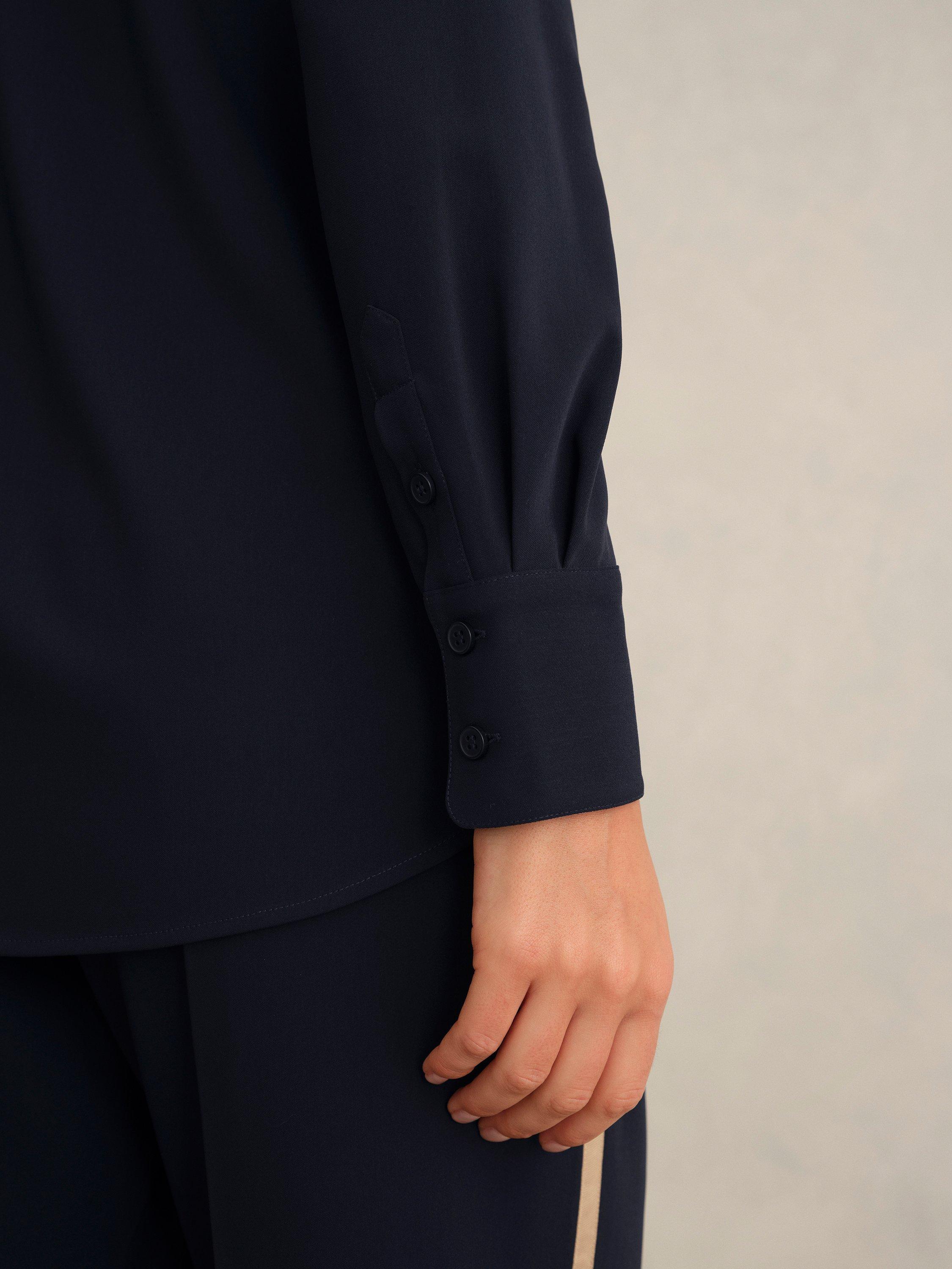Product image 3 of 6, which shows Hobbs Hadley Long Sleeve Shirt, Navy, 10