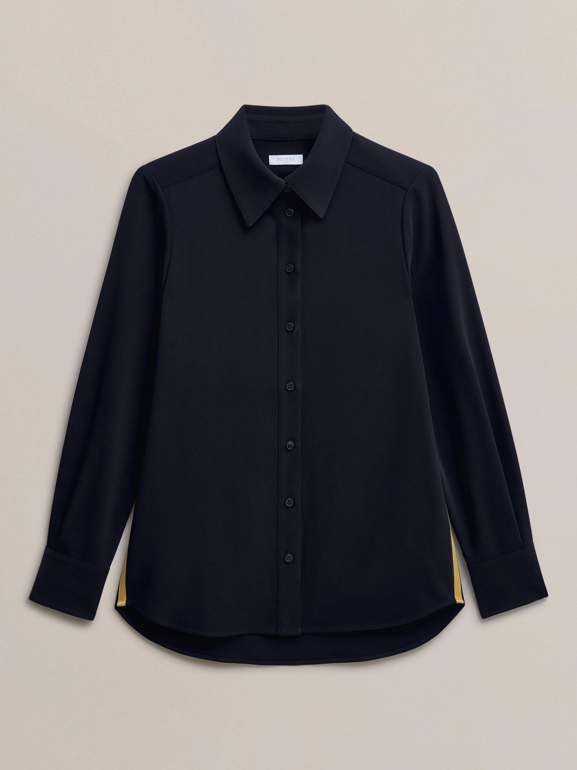 Product image 4 of 6, which shows Hobbs Hadley Long Sleeve Shirt, Navy, 10
