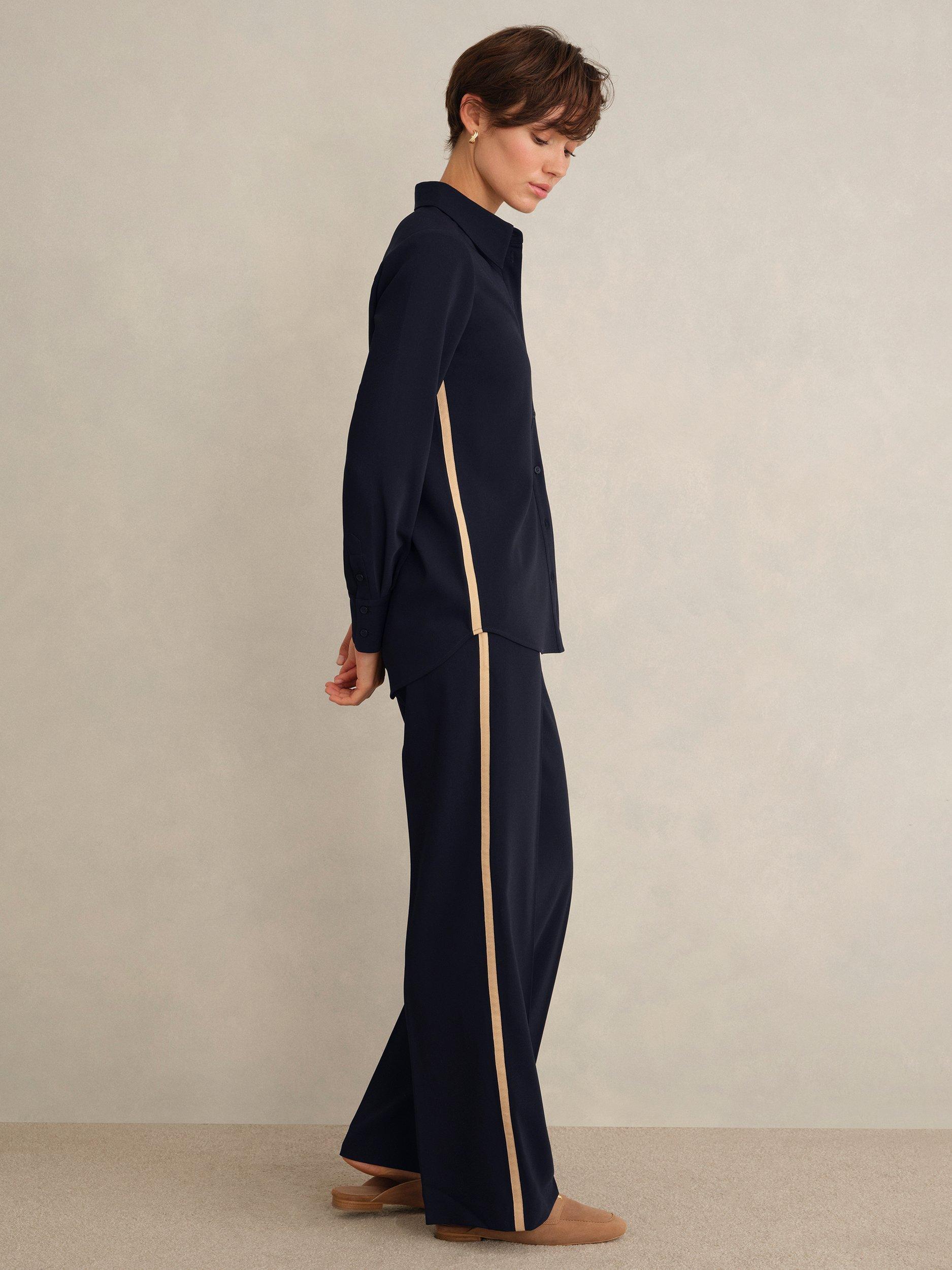 Product image 6 of 6, which shows Hobbs Hadley Long Sleeve Shirt, Navy, 10