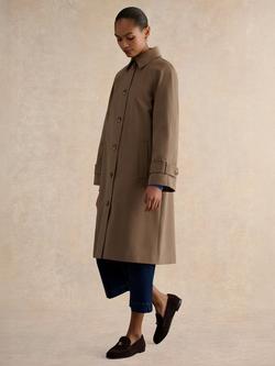 Hobbs Lucy Single Breasted Trench Coat, Mink Brown, Mink Brown