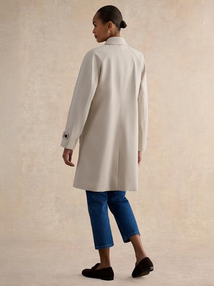 Hobbs Vivienne Single Breasted Trench Coat, Buff Grey - view 2, Buff Grey