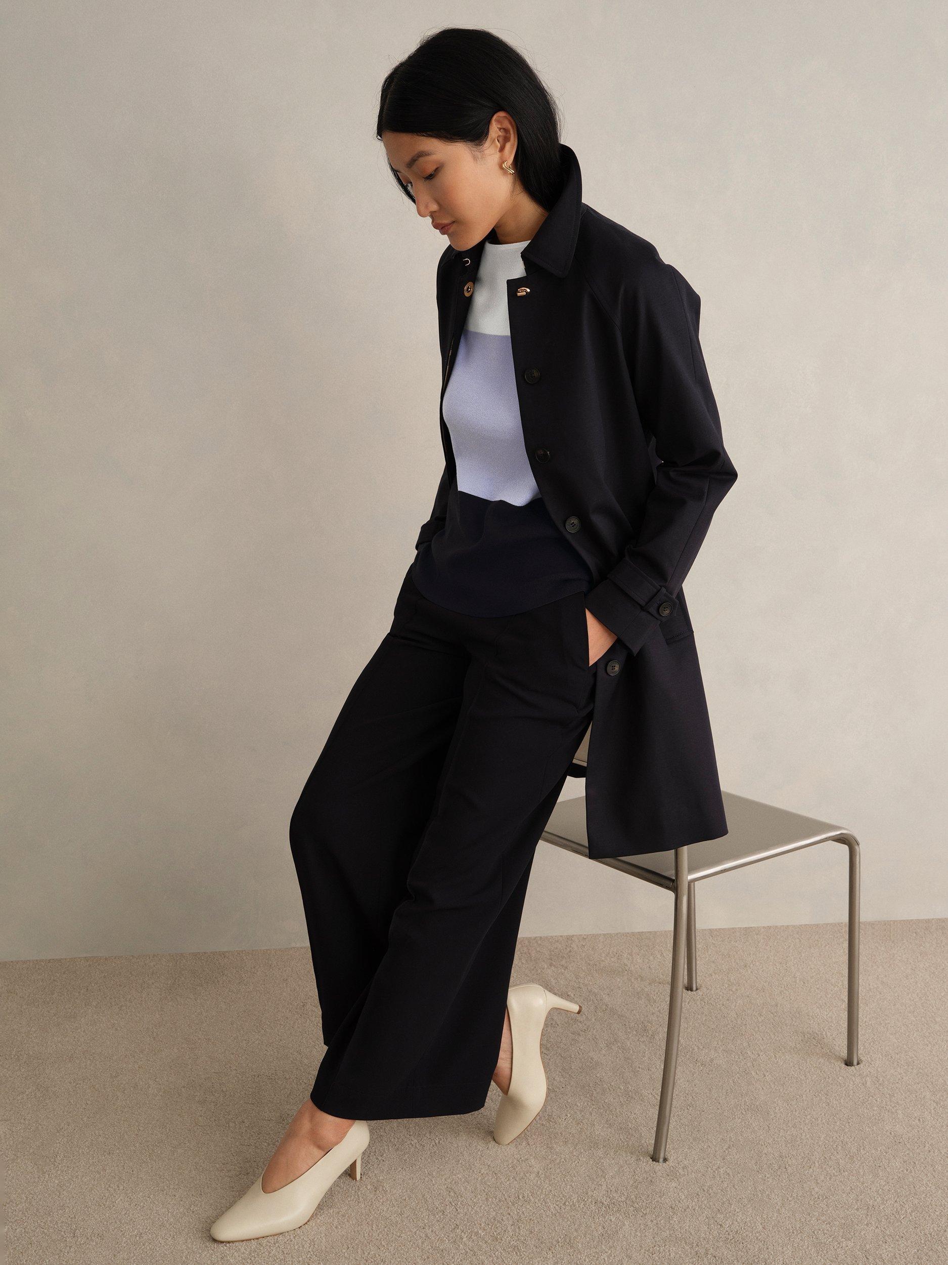 Product image 5 of 5, which shows Hobbs Alice Colour Block Stripe Jumper, Lavender/Multi, L