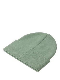 Lindex Kids' Knitted Minecraft Beanie, Light Khaki - view 2, Light Khaki