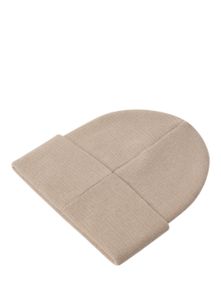 Lindex Kids' Knitted Hot Wheels Beanie Hat, Dusty Beige - view 2, Dusty Beige