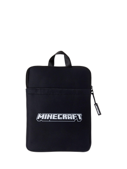 Lindex Kids' Minecraft Padded Tablet Case, Black/Green - view 2, Black/Green