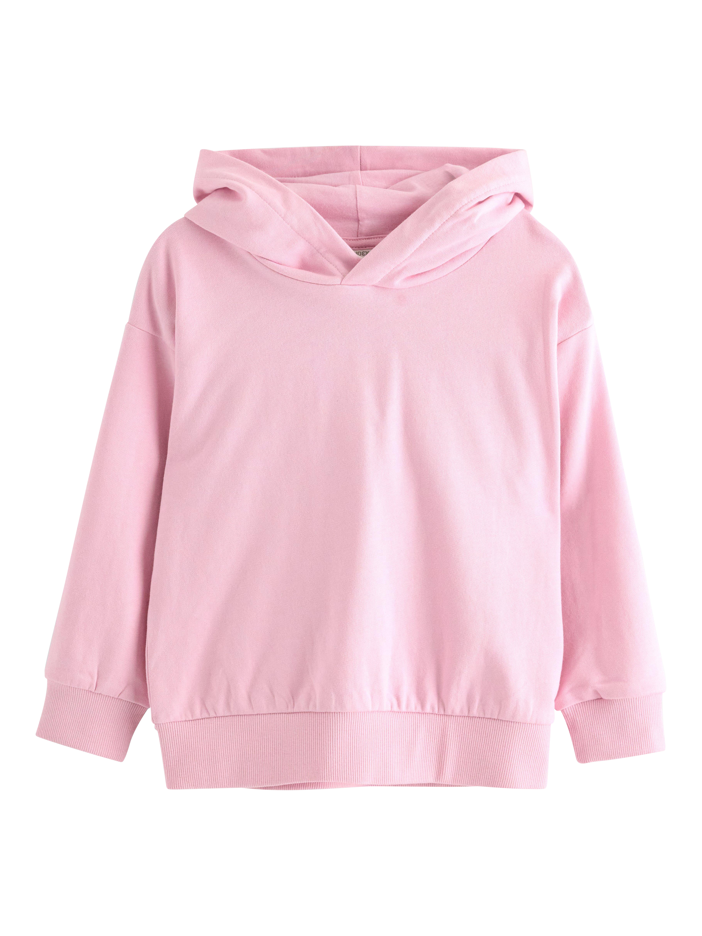 Product image 1 of 3, which shows Lindex Kids' Pure Cotton Hoodie, Light Pink, 3-4 years
