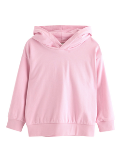 Lindex Kids' Pure Cotton Hoodie, Light Pink