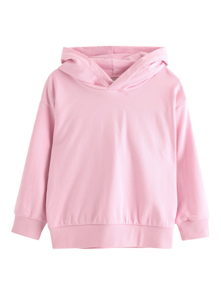 Lindex Kids' Pure Cotton Hoodie, Light Pink