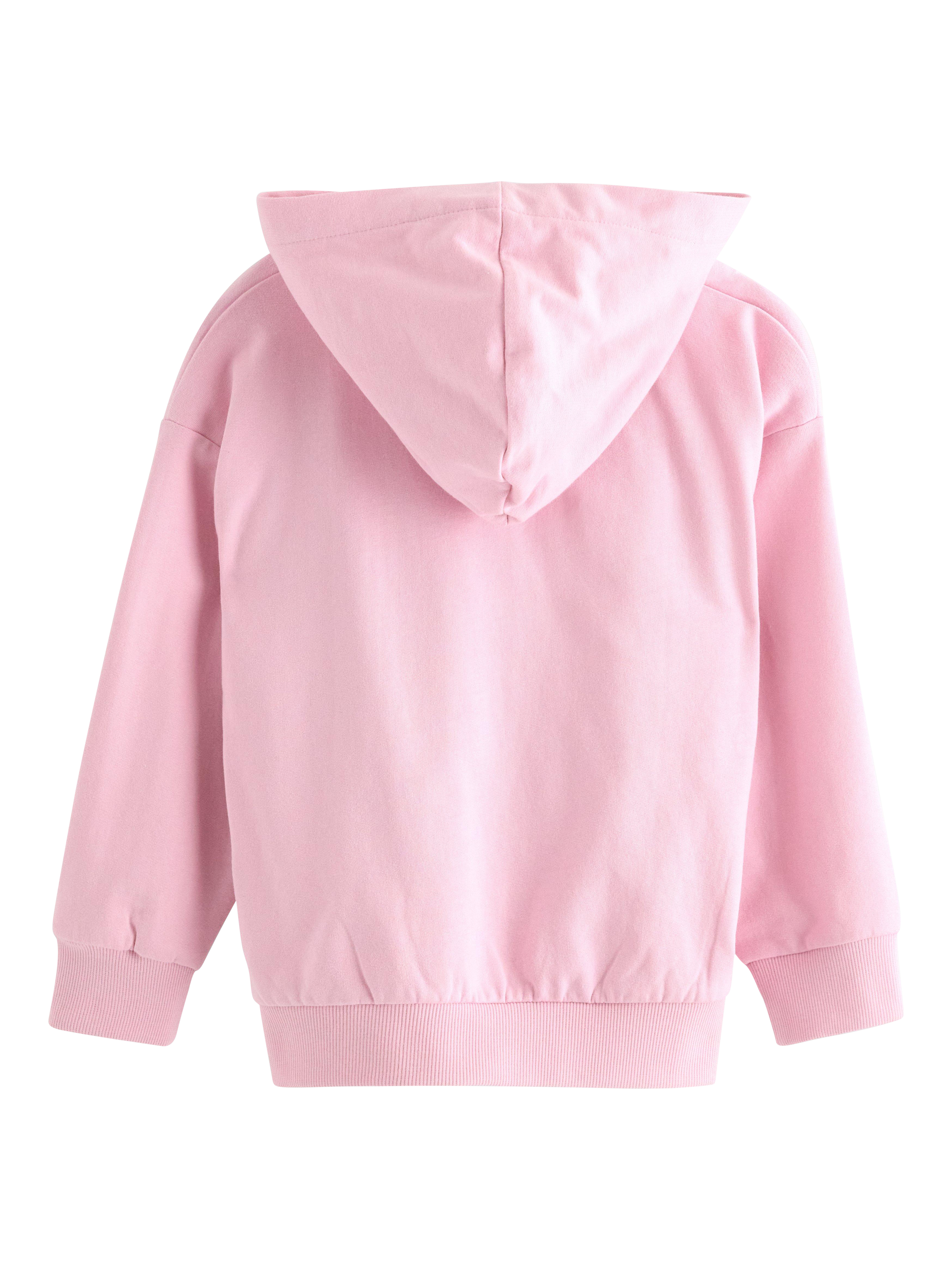 Product image 2 of 3, which shows Lindex Kids' Pure Cotton Hoodie, Light Pink, 3-4 years