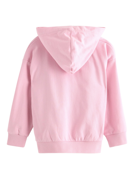 Lindex Kids' Pure Cotton Hoodie - view 2, Light Pink