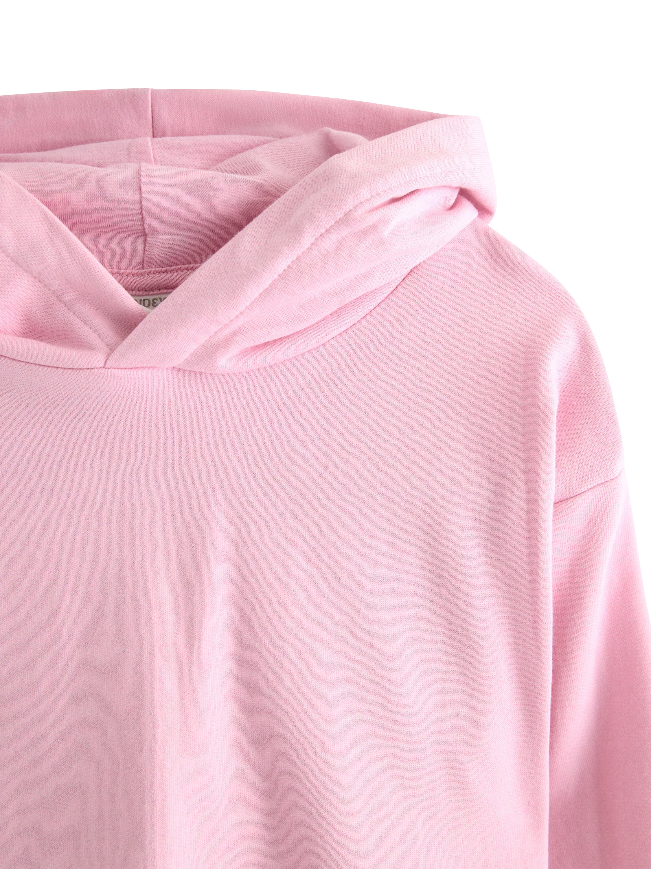 Product image 3 of 3, which shows Lindex Kids' Pure Cotton Hoodie, Light Pink, 3-4 years