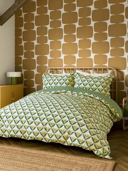 Scion Tulip Duvet Cover Set, Lemon, Lemon