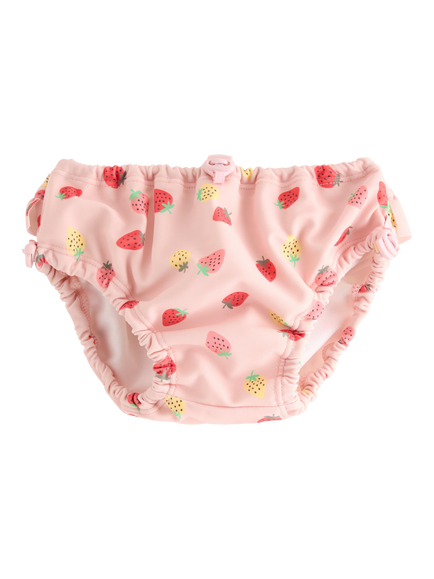 Lindex Baby Strawberry Print Swim Briefs, Light Dusty Pink, Light Dusty Pink