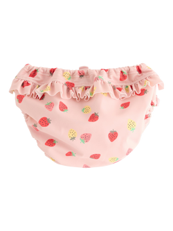 Lindex Baby Strawberry Print Swim Briefs, Light Dusty Pink - view 2, Light Dusty Pink
