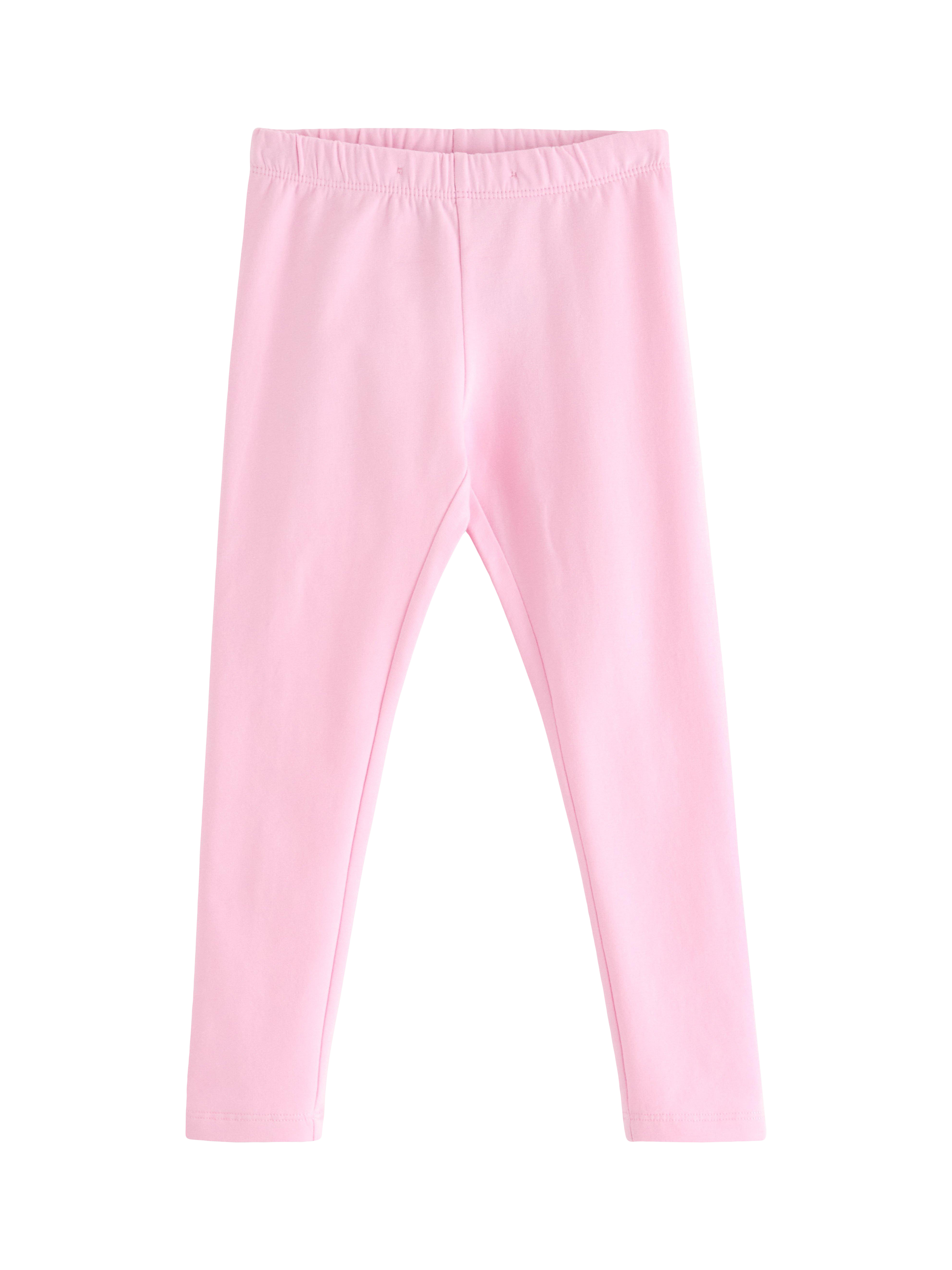 Product image 4 of 6, which shows Lindex Kids' Cotton Blend Leggings, Light Pink, 6-7 years