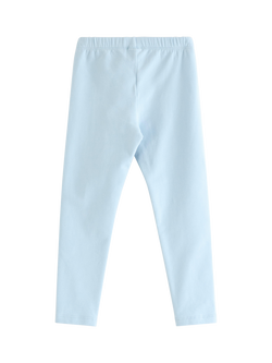 Lindex Kids' Cotton Blend Leggings, Light Blue - view 2, Light Blue