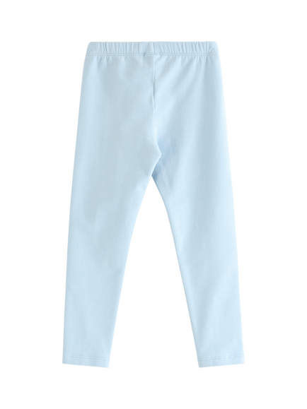 Lindex Kids' Cotton Blend Leggings, Light Blue - view 2, Light Blue