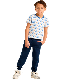 Lindex Kids' Pure Cotton Joggers, Navy