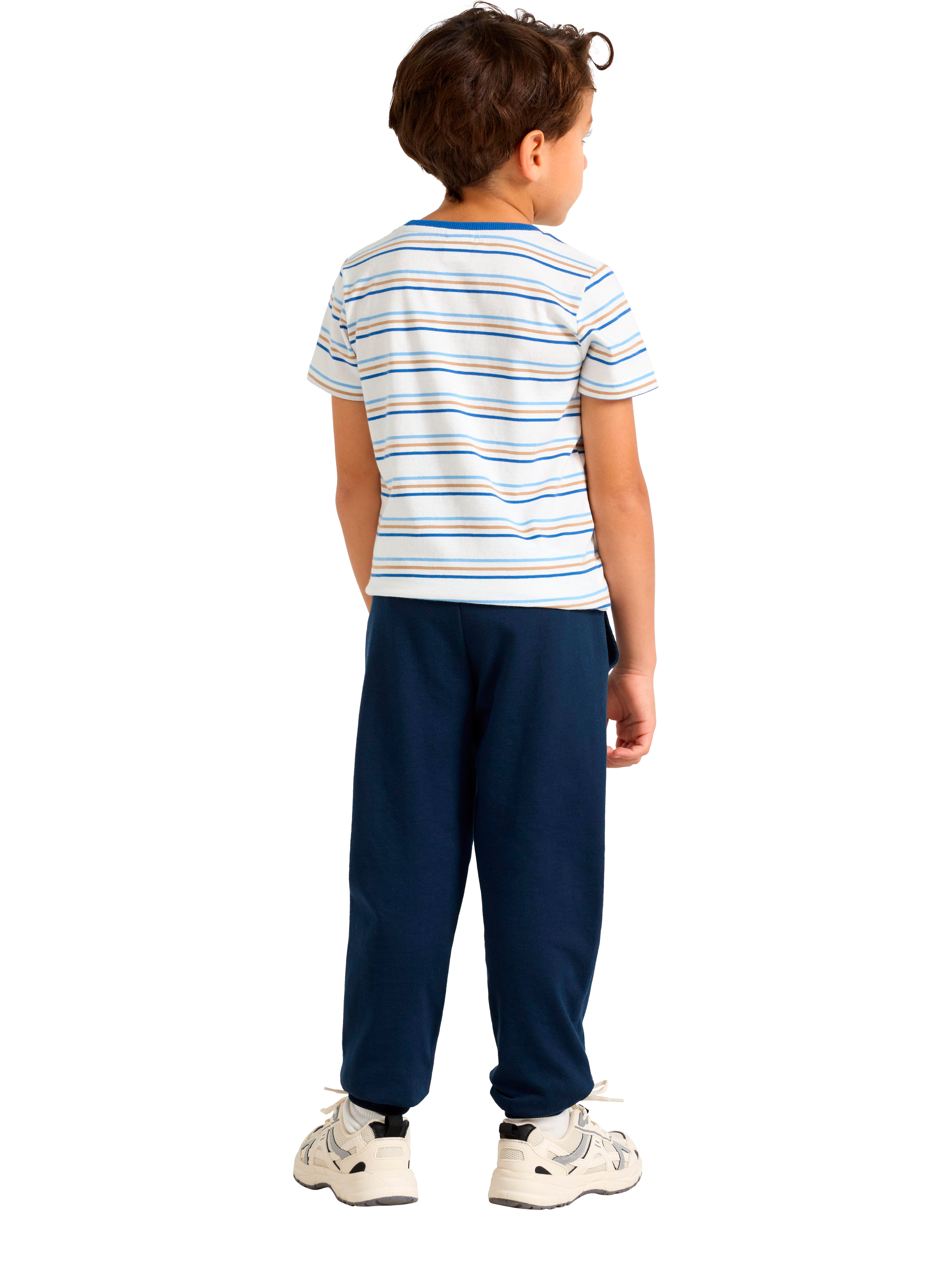 Product image 2 of 6, which shows Lindex Kids' Pure Cotton Joggers, Navy, 2-3 years