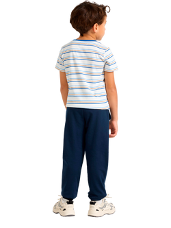 Lindex Kids' Pure Cotton Joggers - view 2, Navy