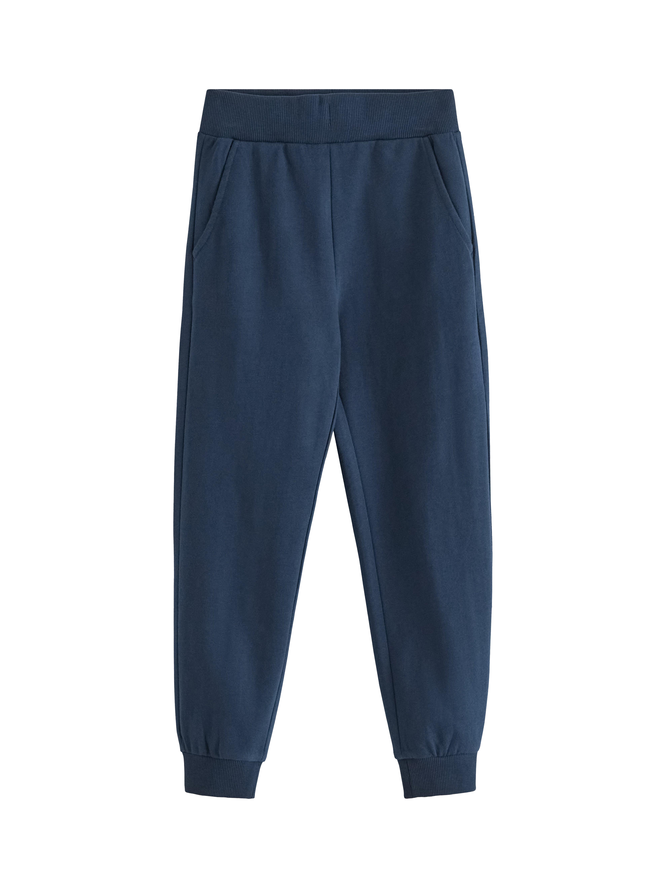 Product image 4 of 6, which shows Lindex Kids' Pure Cotton Joggers, Navy, 2-3 years