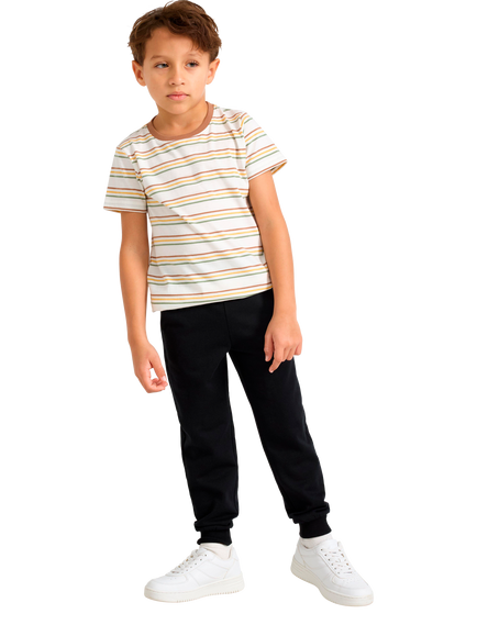 Lindex Kids' Pure Cotton Joggers, Black
