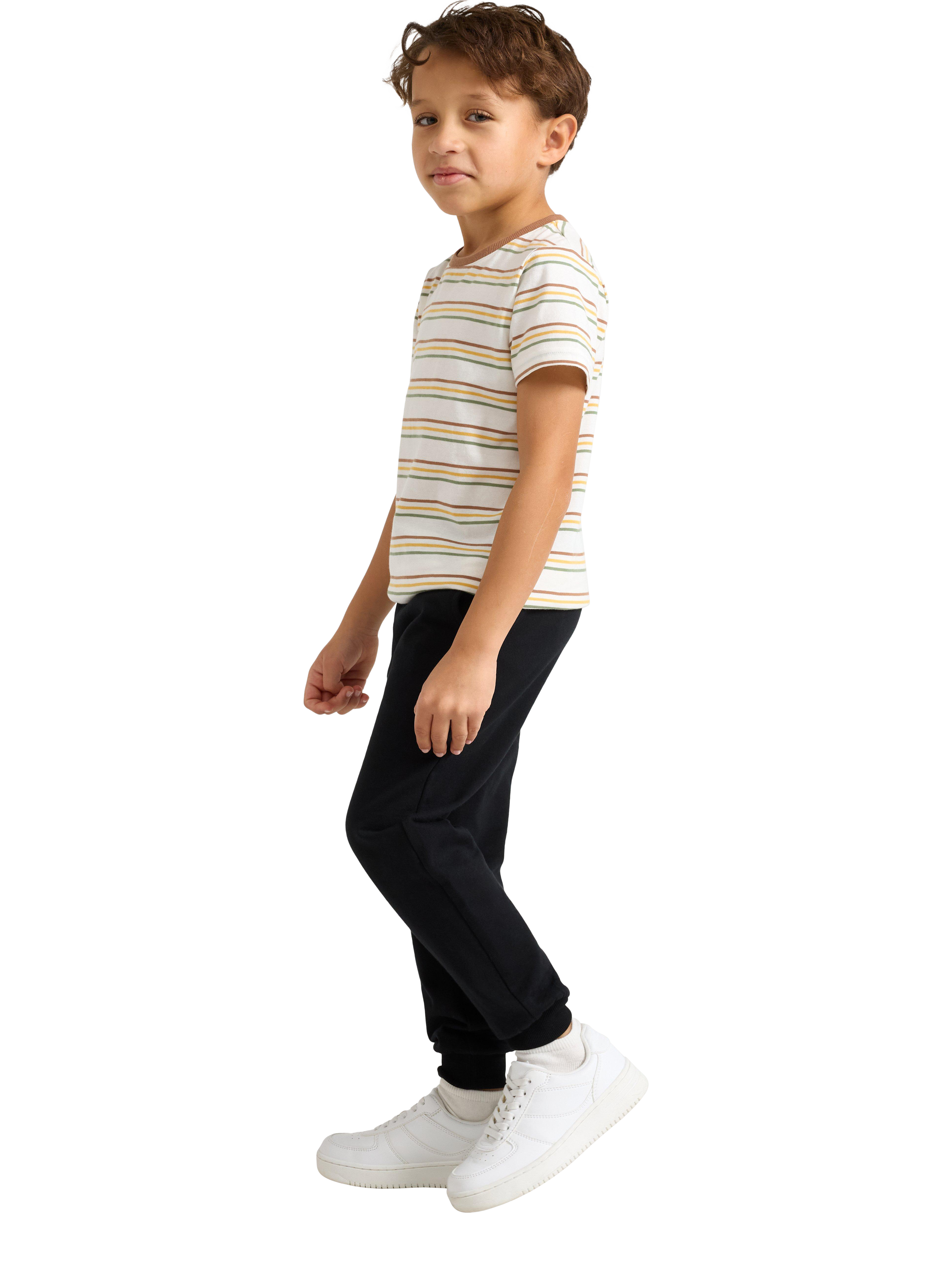 Product image 2 of 5, which shows Lindex Kids' Pure Cotton Joggers, Black, 2-3 years