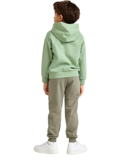 Lindex Kids' Elasticated Cuffed Joggers - view 2, Light Dusty Khaki