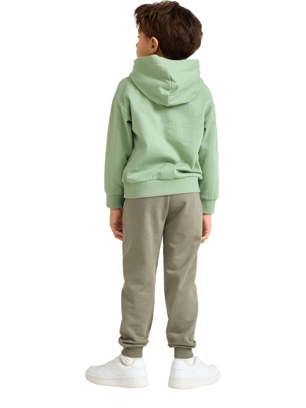 Lindex Kids' Elasticated Cuffed Joggers - view 2, Light Dusty Khaki