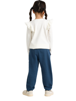 Lindex Kids' Elasticated Cuffed Joggers - view 2, Dark Blue