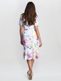 Gina Bacconi Joy Floral Dress, Multi - view 2, Multi