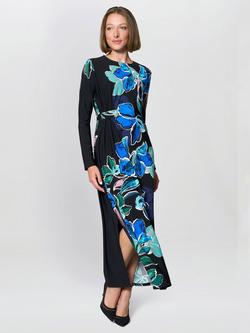 Gina Bacconi Eli Floral Dress, Black/Multi, Black/Multi