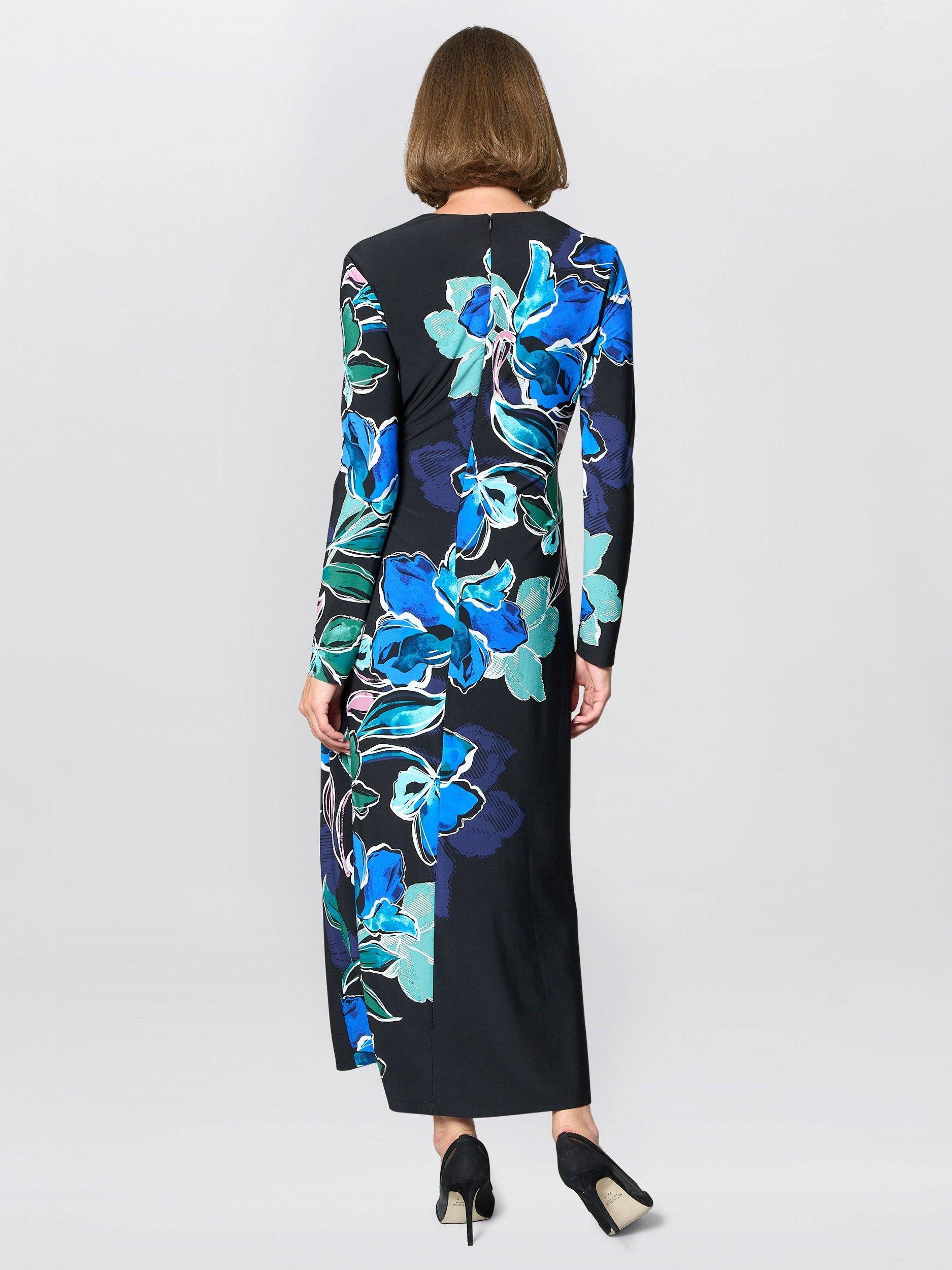 Product image 2 of 6, which shows Gina Bacconi Eli Floral Dress, Black/Multi, 8