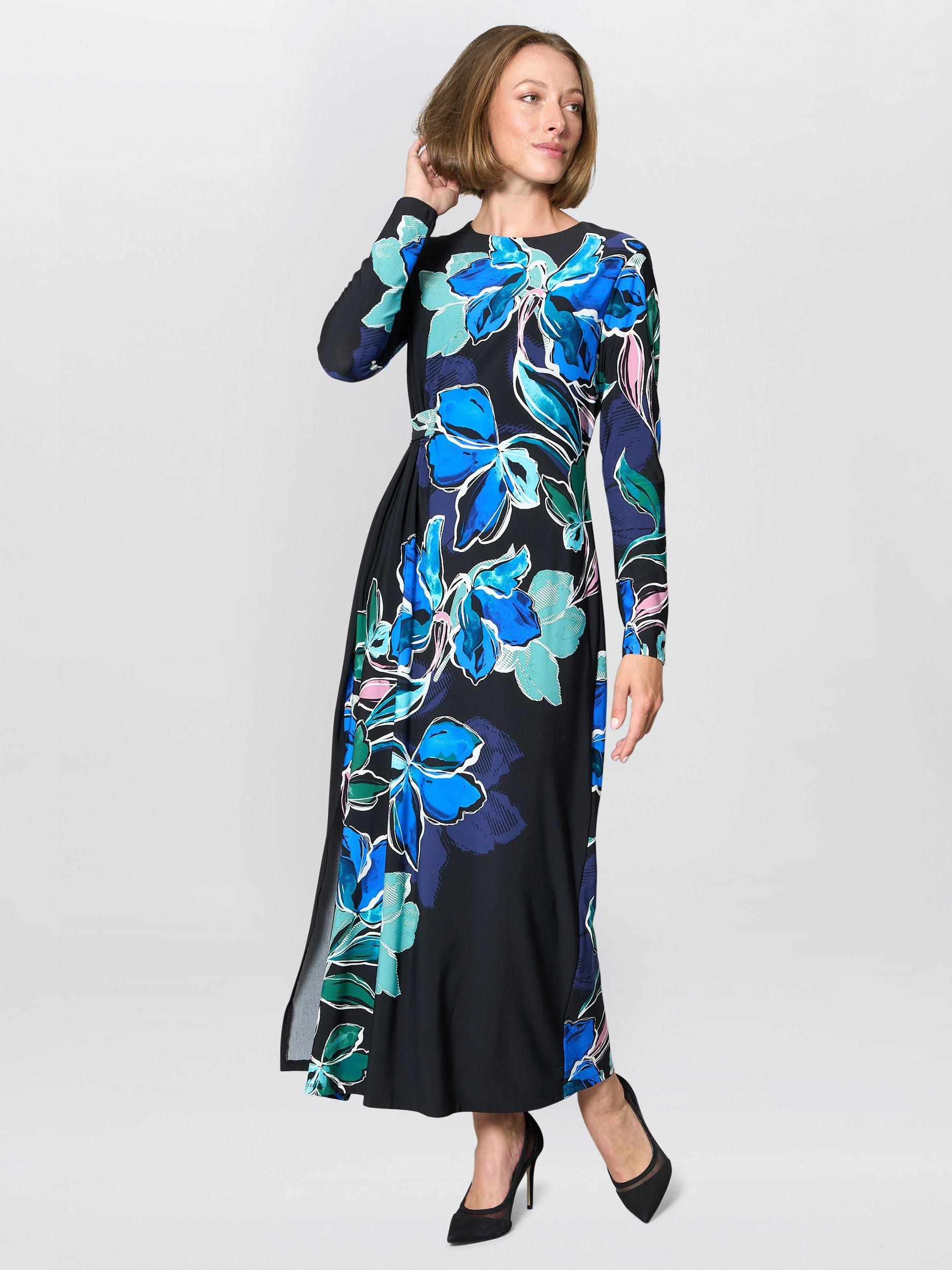 Product image 6 of 6, which shows Gina Bacconi Eli Floral Dress, Black/Multi, 8