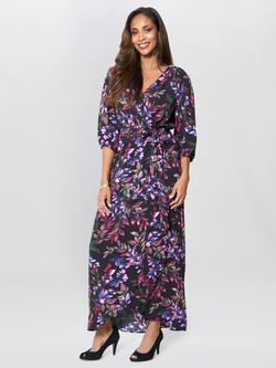 Gina Bacconi Aga Floral Dress, Black/Multi, Black/Multi