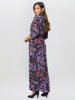 Gina Bacconi Aga Floral Dress, Black/Multi - view 2, Black/Multi