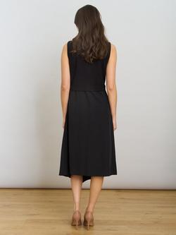 Gina Bacconi Ashlee Knot Detail Midi Dress, Black - view 2, Black