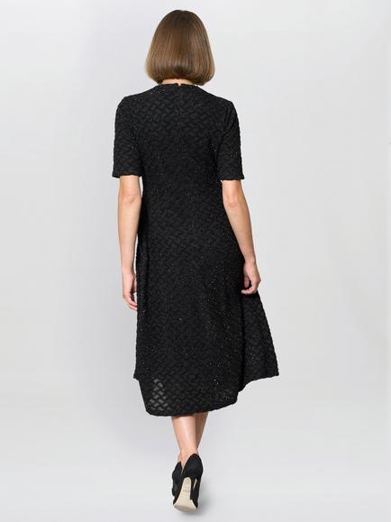 Gina Bacconi Charly Fit & Flare Midi Dress, Black - view 2, Black