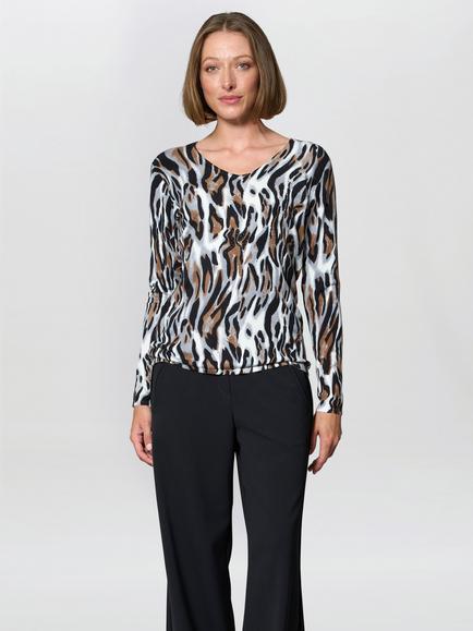 Gina Bacconi Nessa Animal Print Jumper, Multi, Multi