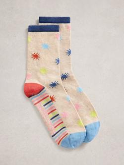White Stuff Starburst Ankle Socks, Multi, Multi