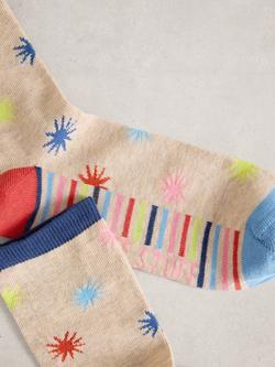 White Stuff Starburst Ankle Socks, Multi - view 2, Multi