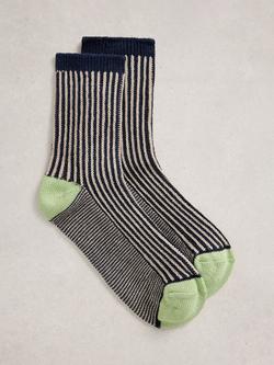 White Stuff Stripe Welly Boot Socks, Multi, Multi