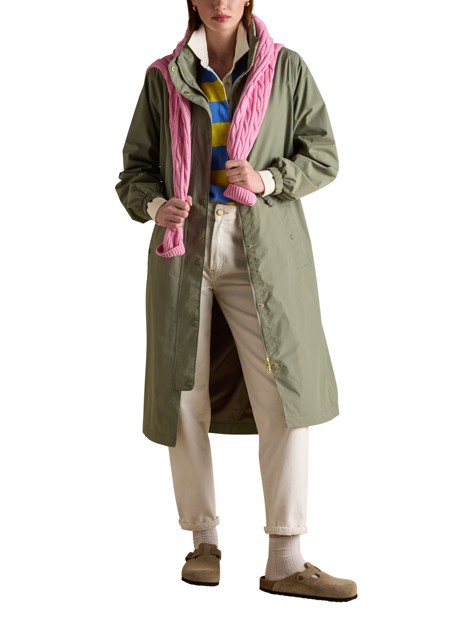 Product image 3 of 10, which shows Joules Hensley Waterproof Coat, Khaki, 6