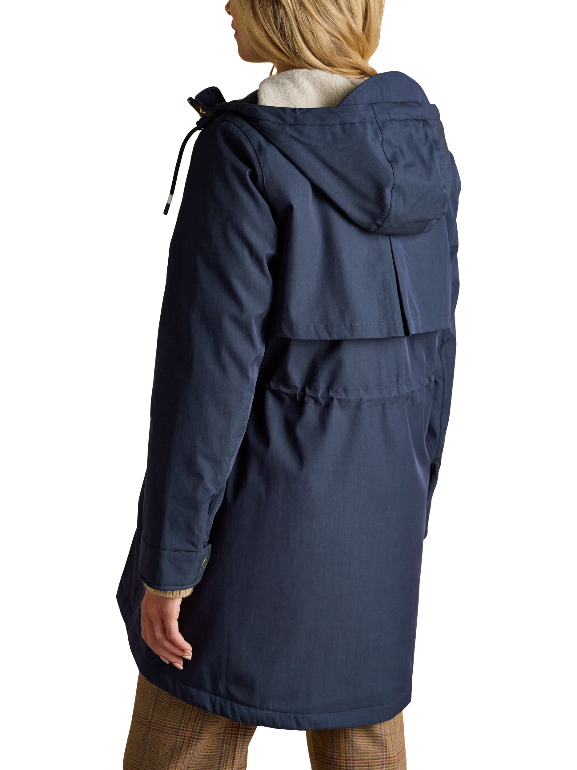 Product image 3 of 10, which shows Joules Right as Rain Portwell Waterproof Raincoat, Navy, 6