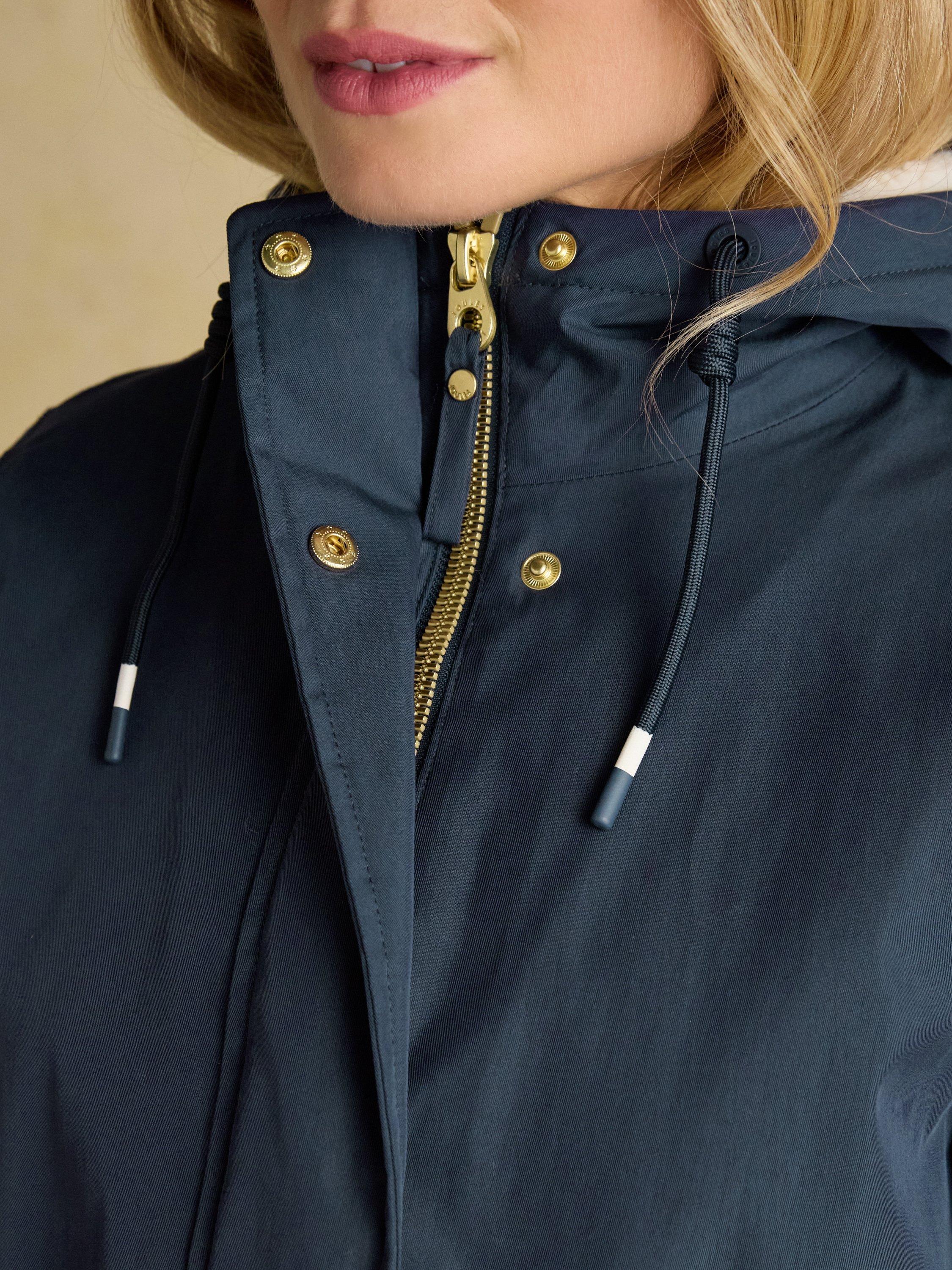 Product image 8 of 10, which shows Joules Right as Rain Portwell Waterproof Raincoat, Navy, 6