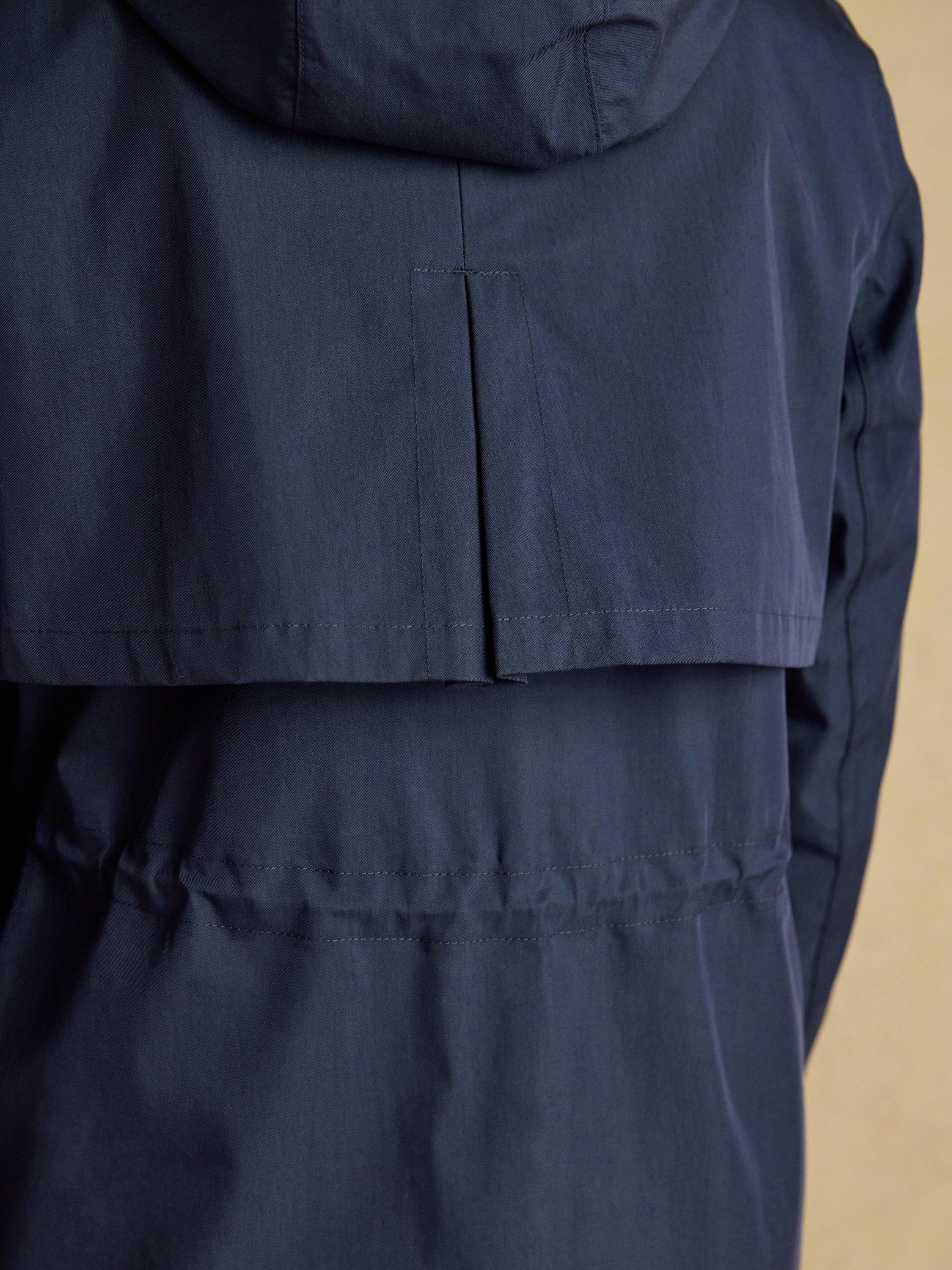 Product image 10 of 10, which shows Joules Right as Rain Portwell Waterproof Raincoat, Navy, 6