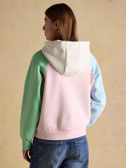Joules Milbourne Hotchpotch Colour Block Hoodie, Multi - view 2, Multi